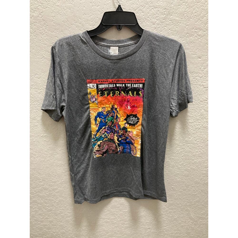 Eternals Comic Book Cover Shirt Youth XL Gray immortals Marvel